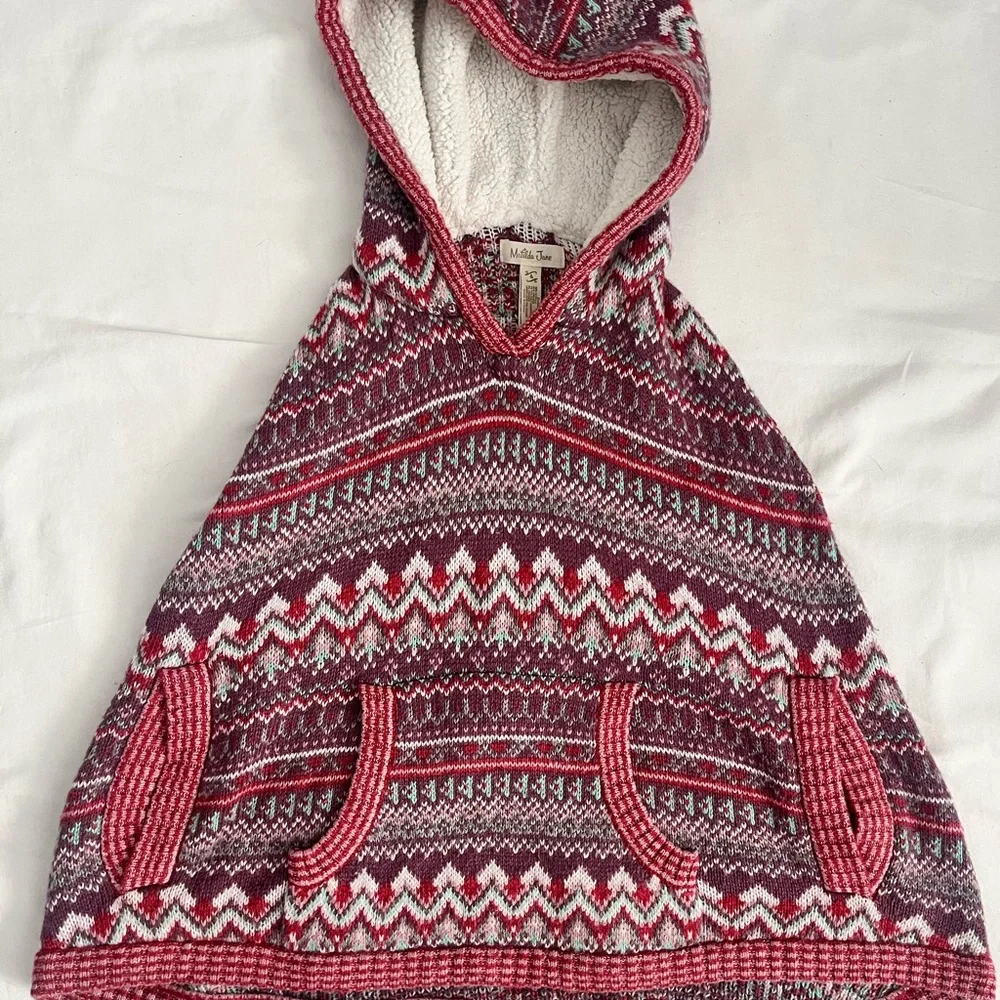 Matilda Jane Braylon Sherpa Fair Isle Poncho. Great condition